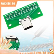 [fricese.sg] Type-C USB 3.1 24 Pin 2.54mm Male/Female Test PCB Board Adapter Connector Socket