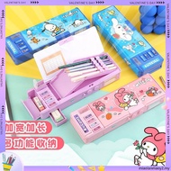 DAPHNE-HOME Pencil , Astronaut Design Pochacco/Kuromi/Cinnamoroll/Melody Mechanism Pencil Box, Doubl