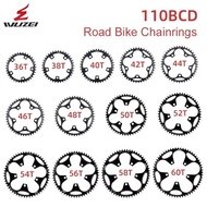 WUZEI 110BCD Road bike 110 bcd chainring 5 bolt 36T 38T 40T 42T 44T 46T 48T 50T 52T 54T 56T 58T 60T 