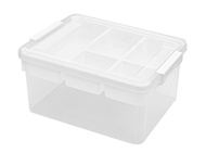 STORAGE BOX M 45.5x33.5x27CM CLEAR