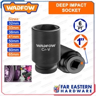 WADFOW Deep Impact Socket 1" Dr. 32mm 33mm 38mm 41mm 50mm 55mm 60mm 65mm WFHT Impact Socket Spannar 