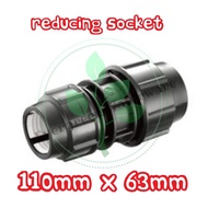 REDUCING COUPLER 110MM X 63MM / REDUCING SOCKET / POLY FITTINGS / PENYAMBUNG POLY/HDPE PIPE / POLY P