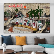 Tranh Treo Tường Vinh Quy Bái Tổ  in UV 5D Tráng Gương Cao Cấp . Treo Phòng Khách Phòng Làm Việc Tre