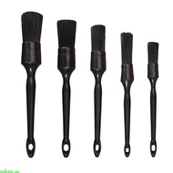 zebeaa. Pack of 5 Professional Automotive Cleaning Brushes with Ergonomic Snake Head Handle for Deta