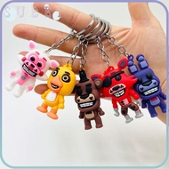 SULIN Animal Bear Keychain, PVC Cartoon FNAF Keychain, Creativity Five Night At Fredys Kawaii Backpa