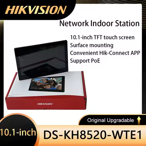 Hikvision DS-KH8520-WTE1 Video Intercom Indoor Station 10-Inch Touch Screen Wi-Fi PoE Remote Unlock