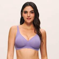 Dream Curve 2ndSkin Dusty Purple Wireless Seamless Plunge Lounge Sticky Basic SizeFreedom Bra No Sho