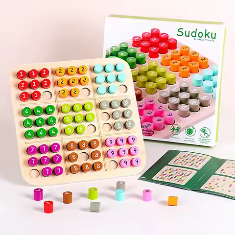 Kids Sudoku Games Chess Toys Cognitive Color Digital Board Party Games Educational Sudoku Puzzles Wo