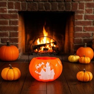 [WX] Light-Up Candy Basket Halloween Pumpkin Bucket, Large Capacity Storage, Versatile Desktop Ornam