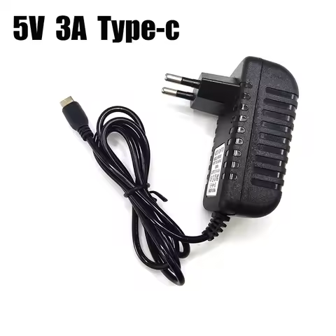 Power Adapter 5V 3A USB Type-c AC/DC Power Supply Charger 5 V Volt 3000mA for Raspberry Pi 4 Model B