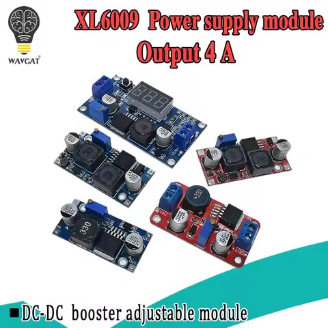 XL6009 4A Boost Converter Step Up Adjustable 15W 5-32V to 5-50V DC-DC Power Supply Module High Perfo