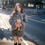 Women's Autumn and Winter New Casual Loose Fashion Bow Cape Top