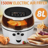 8L 1500W Health Fryer Cooker Smart Touch LCD Air Deep fryer Pizza Oil free Air Fryer 220V Multi func