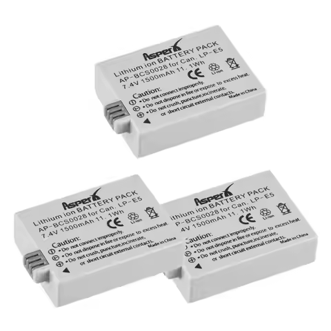 1500mAh LP E5 LPE5 LP-E5 Li-ion Bateria Battery for Canon EOS Rebel XS Rebel T1i Rebel XSi 1000D 500
