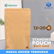 Standing Pouch Kraft Paper 12x20cm Non Window Premium