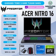 Laptop Acer Nitro 16 Intel I7 1265h Rtx4050 Ram 16Gb SSD 512Gb W11