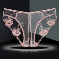 性感内裤 Sexy Underwear 性感内裤开裆三角裤衩方便不用脱女生情调夫妻内衣短裤女人诱惑+ZLD+