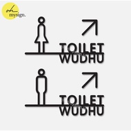 Acrylic Sign Toilet Ablution Acrylic Sticker Sign Board Sign