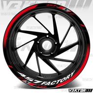 Motorcycle Wheel Stickers Reflective Rim Decals For Aprilia RS457 RS 457