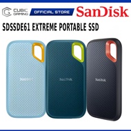 SANDISK EXTREME PORTABLE SOLID STATE DRIVE SSD V2 E61 TYPE-C 500GB , 1TB , 2TB , 4TB IP5 SHOCK-RESIS