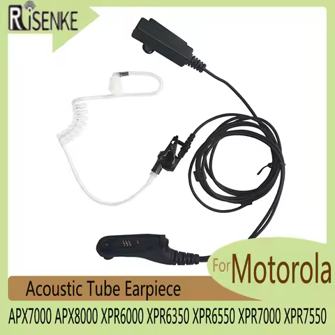 Acoustic Tube Earpiece Headset,Compatible with Motorola,APX1000,APX6000,APX7000, APX8000,XPR6000,XPR