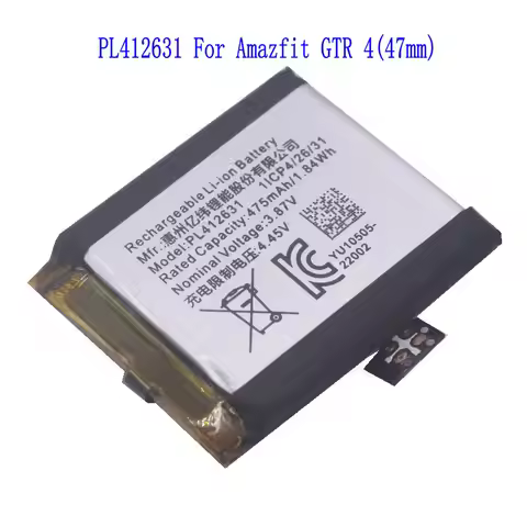 1x 240mAh PL412631 Replacement Battery For Huami Amazfit GTR 4 47mm Smart Watch Batteries
