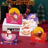 Christmas Greeting Card 1/6 Pcs Cartoon 3D Mini Holiday Blessing Small Card Gift Message Card