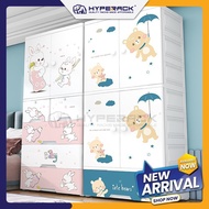 HYPERACK™ Kids Children Baby Wardrobe Cabinet Clothes Storage Rack Almari Baju Budak