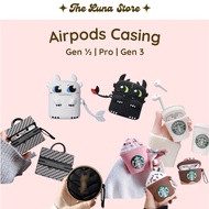 [READY STOCK] Cartoon Ins AirPod Earpod Apple Silicone i10 i12 i9s tws Airpods Protective Case AP1