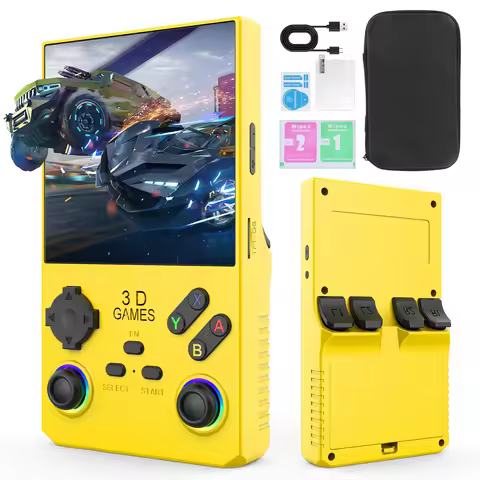 FLLTF V40MAX Handheld Game Console 4'' IPS Screen 4000mah Battery Joystick RGB lighting Effect 256GB
