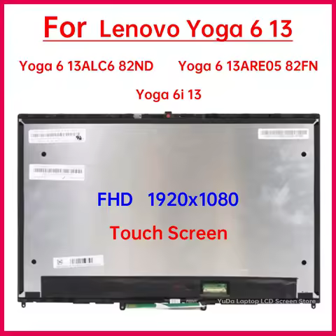 13.3 Inch Laptop LCD Touch Screen For Lenovo Yoga 6 13ALC6 Yoga 6 13ARE05 82FN Yoga 6i 13 Display Di