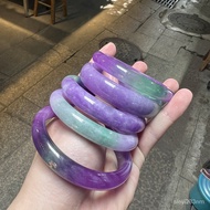Wholesale Natural Gemstone Healing Purple Jade Jadeite Jasper Women Stone Bangle Charm Bangles For M