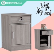 LOFT Living DUBLIN 1 Door 1 Drawer bedside table with key lock side table end table meja Tepi