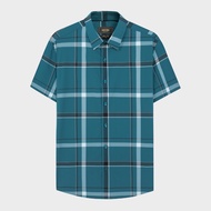 Aristino Business Áo Sơ Mi Nam Xanh Kẻ phom dáng Slim fit thiết kế tà lượn - 1SS029AS2