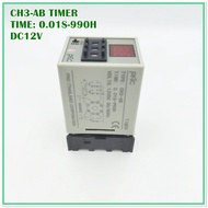 TYPE: CH3-AB DIGITAL TIME RELAY ไทเมอร์ดิจิตอล แถมซ็อกเก็ตฟรี TIME: 0.01S-990H  VOLTS: DC12V  DC24V AC220VAC380V