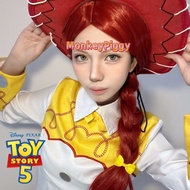 75cm JESSIE Cosplay Wig&Hat TOY STORY Cosplay Wig JESSIE Wig Heat Resistant Halloween Anime Party Wi