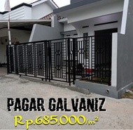 premium Pagar Rumah Besi Galvaniz | Pagar Besi Minimalis Sederhana