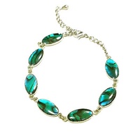 Natural Shell Abalone Colorful Olive Bracelet