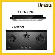 [Bundle] 3 Burner Built-In Schott Ceran Glass Hob
RB-3CGN + Slimline Hood Sleek Design with Touch Control RH-S329-PBR