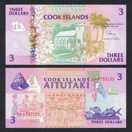 Cook Islands 1992 3 Dollars UNC (P-7)