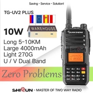 Walkie-Talkie 10KM QuanSheng TG-UV2 Plus 10W Long Range Talkie Walkie 10KM 4000mah Radio 10 KM Vhf Uhf Dual Band Analog UV2 Plus
