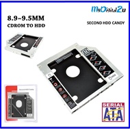 8.9-9.5mm Universal SATA 2.5" 2nd HDD Caddy SSD Hard Drive for Laptop