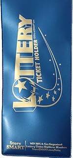 StoreSMART - Lotto Ticket Lottery Holder - 4"x9" Plastic LT - Metallic Blue - 2 Pack