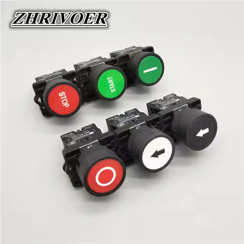 22mm XB2 Momentary/Self-reset Plastic Push Button Switch with Symbol Stop Start arrow 10A/600V