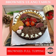 [FG77] BROWNIES FUDGY / ULANG TAHUN / BIRTHDAY / BROWNIES