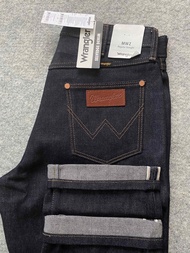 Wrangler ยีนส์ผู้ชาย ริมแดง ผ้าดิบ(15ออนซ์) เอวกลาง ทรงตรง ของแท้ ราคาป้าย 3590 บาท