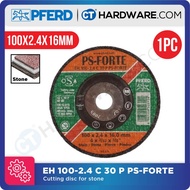 PFERD EH 100 2.4 C 30 P PS FORTE CUTTING DISC 4" X 2.4MM X 16MM FOR STONE - 1PC [ EH10024C30PPSFORTE
