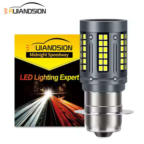1Pcs P26S S3 P15S White LED Motorcycle Headlight Bulb 12-30V Motorbike Scooter Moped ATV UTV Moto Fr