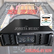 POWER AMPLIFIER RDW FA23PRO/FA 23 PRO ORIGINAL TD CLASS 2CHANNEL