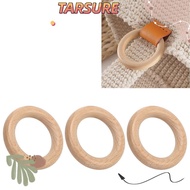 TARSURR 10pcs Wooden Rings, Wood Unfinished Wood Ring Pendant, Unfinished Wood Polished Smoothly Smo